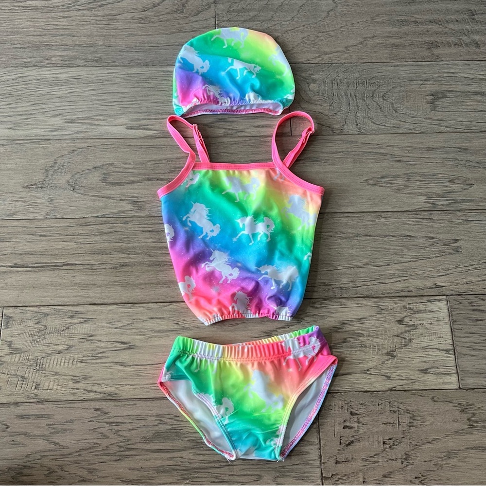 Colorful Unicorn Kids Swim Set size 2-3